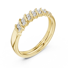 Swirl Ribbon Diamond Band