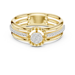 Triple-Row Halo Statement Ring