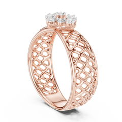 Diamond Trellis Statement Ring