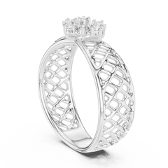 Diamond Trellis Statement Ring