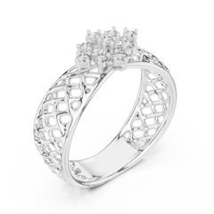 Diamond Trellis Statement Ring