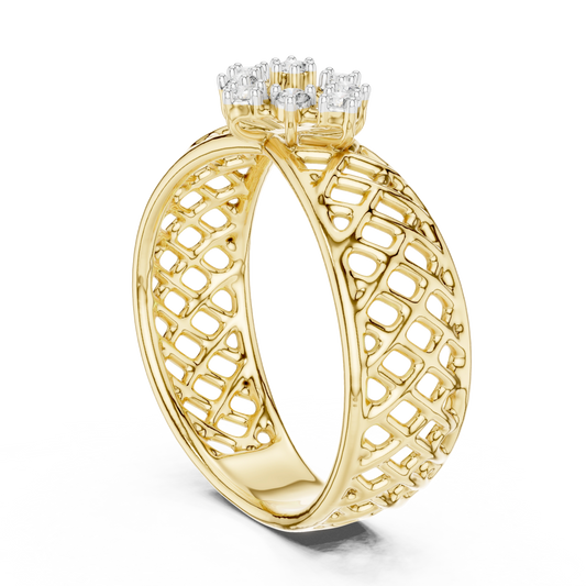Diamond Trellis Statement Ring
