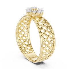 Diamond Trellis Statement Ring