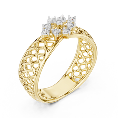Diamond Trellis Statement Ring