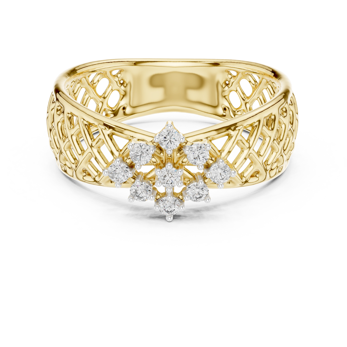 Diamond Trellis Statement Ring