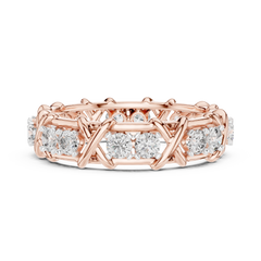 Criss-Cross Diamond Eternity Band