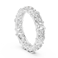 Criss-Cross Diamond Eternity Band