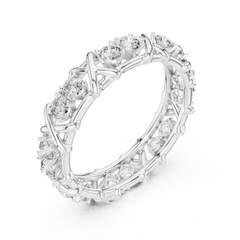 Criss-Cross Diamond Eternity Band