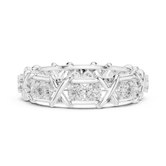 Criss-Cross Diamond Eternity Band