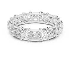 Criss-Cross Diamond Eternity Band