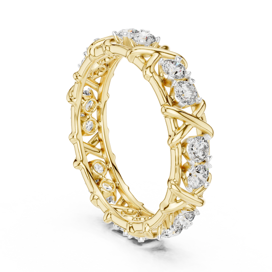 Criss-Cross Diamond Eternity Band