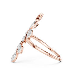 Willow Leaf Bypass Ring