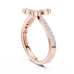 Flutter Diamond bypass Ring