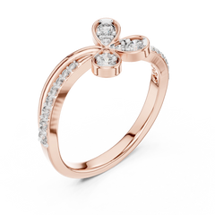 Flutter Diamond bypass Ring
