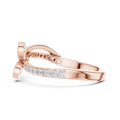 Flutter Diamond bypass Ring