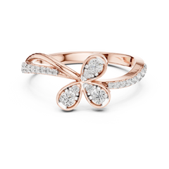 Flutter Diamond bypass Ring