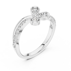 Flutter Diamond bypass Ring
