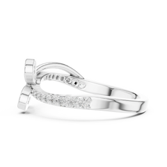 Flutter Diamond bypass Ring