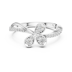Flutter Diamond bypass Ring