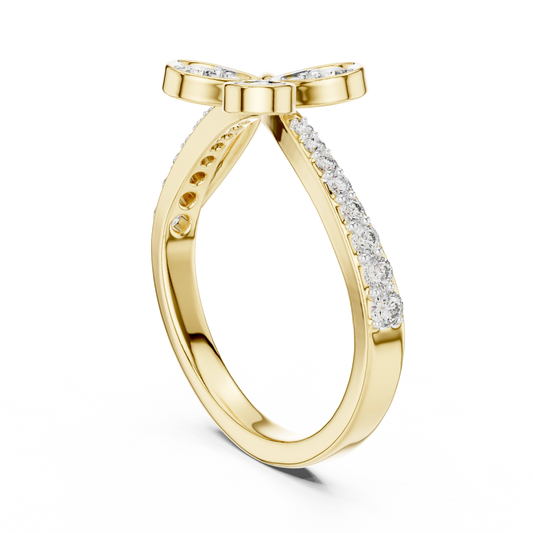 Flutter Diamond bypass Ring