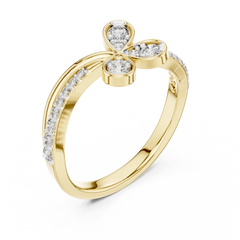 Flutter Diamond bypass Ring