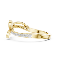 Flutter Diamond bypass Ring