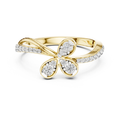 Flutter Diamond bypass Ring