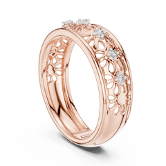 Floral Trellis Eternity Band