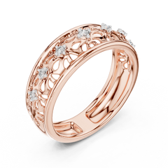 Floral Trellis Eternity Band