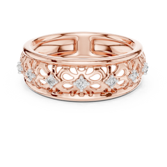 Floral Trellis Eternity Band