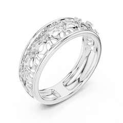 Floral Trellis Eternity Band