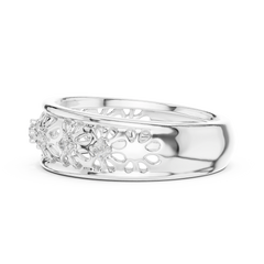 Floral Trellis Eternity Band