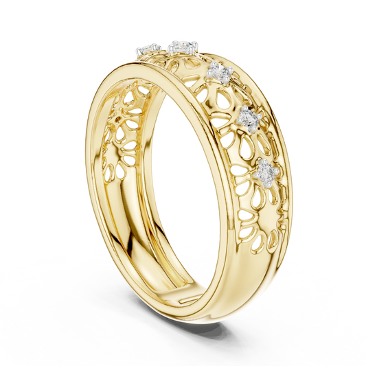 Floral Trellis Eternity Band