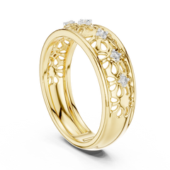 Floral Trellis Eternity Band