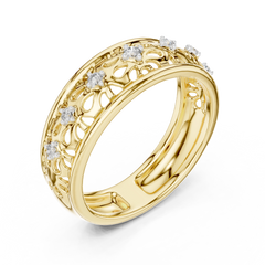 Floral Trellis Eternity Band