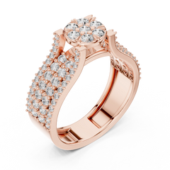 Aurevia Imperial Round Cluster Signet Ring