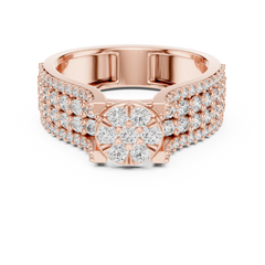 Aurevia Imperial Round Cluster Signet Ring