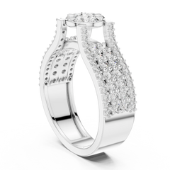 Aurevia Imperial Round Cluster Signet Ring