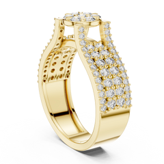 Aurevia Imperial Round Cluster Signet Ring