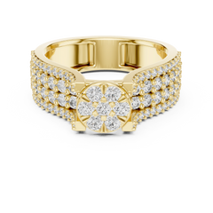 Aurevia Imperial Round Cluster Signet Ring