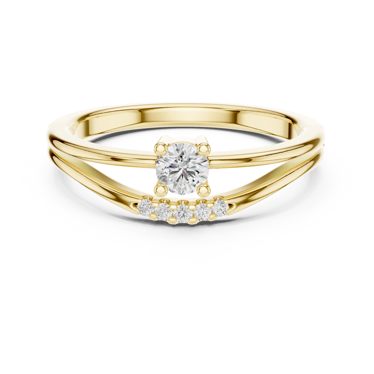 Aurevia Airy Open Split-Shank Solitaire
