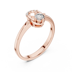 Aurevia Modern Open Oval Loop Diamond Ring