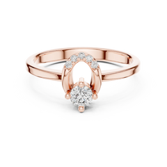 Aurevia Modern Open Oval Loop Diamond Ring
