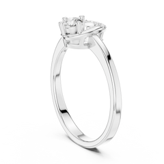 Aurevia Modern Open Oval Loop Diamond Ring