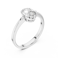Aurevia Modern Open Oval Loop Diamond Ring