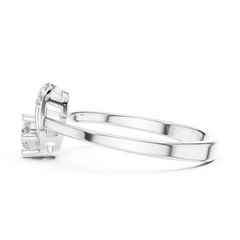 Aurevia Modern Open Oval Loop Diamond Ring