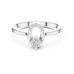 Aurevia Modern Open Oval Loop Diamond Ring