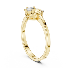 Aurevia Modern Open Oval Loop Diamond Ring