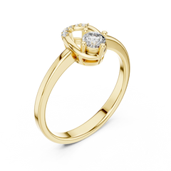 Aurevia Modern Open Oval Loop Diamond Ring