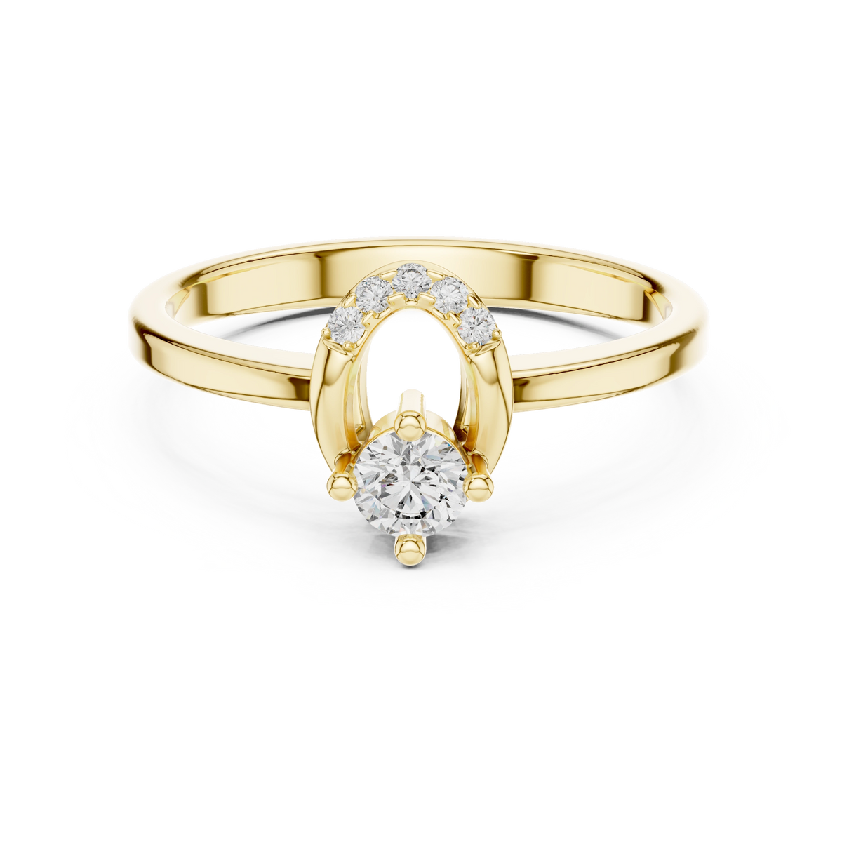 Aurevia Modern Open Oval Loop Diamond Ring
